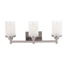 Load image into Gallery viewer, Cylinder Shape Bathroom Light Fixtures with Frosted Glass Shades, 2 - Light/3 - Light/4 - Light, Wall Mount, Vanity Lighting - LEDMyPlace