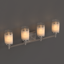 Load image into Gallery viewer, Cylinder Shape Bathroom Light Fixtures with Frosted Glass Shades, 2-Light/3-Light/4-Light, Wall Mount, Vanity Lighting