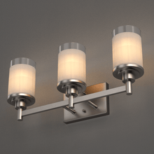Load image into Gallery viewer, Cylinder Shape Bathroom Light Fixtures with Frosted Glass Shades, 2 - Light/3 - Light/4 - Light, Wall Mount, Vanity Lighting - LEDMyPlace