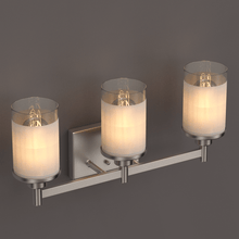 Load image into Gallery viewer, Cylinder Shape Bathroom Light Fixtures with Frosted Glass Shades, 2 - Light/3 - Light/4 - Light, Wall Mount, Vanity Lighting - LEDMyPlace