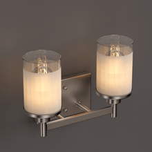 Load image into Gallery viewer, Cylinder Shape Bathroom Light Fixtures with Frosted Glass Shades, 2 - Light/3 - Light/4 - Light, Wall Mount, Vanity Lighting - LEDMyPlace