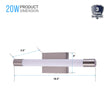 Load image into Gallery viewer, Cylinder Shape Integrated LED Bath Bar Light, 18.5 Inch/27.5 Inch, 4000K (Cool White), Dimmable, ETL Listed, Bathroom Vanity Lighting - LEDMyPlace