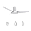 Load image into Gallery viewer, Daffodil 52 Inch 3 - Blade Flush Mount Best Smart Ceiling Fan With Led Light Kit And Remote - White/White - LEDMyPlace