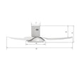 Load image into Gallery viewer, Daffodil 52 Inch 3 - Blade Flush Mount Best Smart Ceiling Fan With Led Light Kit And Remote - White/White - LEDMyPlace