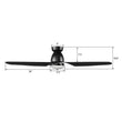 Load image into Gallery viewer, DENVER 52 inch 3 - Blade Flush Mount Smart Ceiling Fan with LED Light &amp; Remote - LEDMyPlace