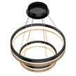 Load image into Gallery viewer, Double Circle Chandelier, 78W, 3000K, 1501 Lumens, Wooden + Matte Black Chandelier, Dimmable Pendant Fixture - LEDMyPlace