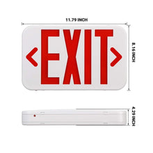Load image into Gallery viewer, Double Sided LED Emergency EXIT Sign(Side &amp; Ceiling Mount), 4W, AC120 - 277V, UL, 90 - min Battery Backup, Operating Temp: 0°C~40°C - LEDMyPlace