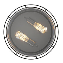 Load image into Gallery viewer, Drum Shape Flush Mount Ceiling Light, Matte Black Finish, Ceiling Lighting Fixture for Bedroom Kitchen Hallway Stairwell Entryway, E26 Base - LEDMyPlace