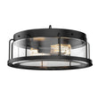 Load image into Gallery viewer, Drum Shape Flush Mount Ceiling Light, Matte Black Finish, Ceiling Lighting Fixture for Bedroom Kitchen Hallway Stairwell Entryway, E26 Base - LEDMyPlace