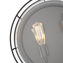 Load image into Gallery viewer, Drum Shape Flush Mount Ceiling Light, Matte Black Finish, Ceiling Lighting Fixture for Bedroom Kitchen Hallway Stairwell Entryway, E26 Base - LEDMyPlace