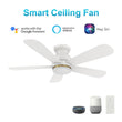 Load image into Gallery viewer, DUBOIS 48 inch 5 - Blade Flush Mount Smart Ceiling Fan with LED Light &amp; Remote - LEDMyPlace
