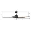 Load image into Gallery viewer, DUNKIRK 60 inch 5 - Blade No Light Ceiling Fan with Remote - LEDMyPlace