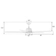 Load image into Gallery viewer, DUNKIRK 60 inch 5 - Blade No Light Ceiling Fan with Remote - LEDMyPlace
