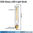 Load image into Gallery viewer, E26 8W Vintage LED Bulb T10 LED Tubular Bulb, 4 - Filament Light Bulb, Dimmable, 2700K, 120V/60Hz, 900LM, Clear - D1.26"*7.28"H - LEDMyPlace