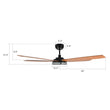 Load image into Gallery viewer, ELIRA 52 inch 5 - Blade Smart Ceiling Fan with LED Light &amp; Remote - LEDMyPlace