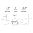 Load image into Gallery viewer, EMPIRE 52 inch 4 - Blade Ceiling Fan with LED Light &amp; Pull Chain - LEDMyPlace