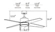 Load image into Gallery viewer, EMPIRE 52 inch 5 - Blade Ceiling Fan with LED Light &amp; Pull Chain - LEDMyPlace