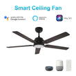Load image into Gallery viewer, ESPEAR 52 inch 5 - Blade Smart Ceiling Fan with LED Light &amp; Remote - LEDMyPlace