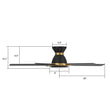 Load image into Gallery viewer, ESPEAR 52 inch Flush Mount 5 - Blade Smart Ceiling Fan with LED Light &amp; Remote - LEDMyPlace