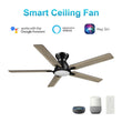 Load image into Gallery viewer, ESPEAR 52 inch Flush Mount 5 - Blade Smart Ceiling Fan with LED Light &amp; Remote - LEDMyPlace