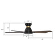 Load image into Gallery viewer, ESPEAR 52 inch Flush Mount 5 - Blade Smart Ceiling Fan with LED Light &amp; Remote - LEDMyPlace