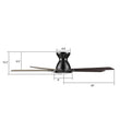 Load image into Gallery viewer, ESPEAR 52 inch Flush Mount 5 - Blade Smart Ceiling Fan with LED Light &amp; Remote - LEDMyPlace