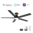 Load image into Gallery viewer, ESPEAR 52 inch Flush Mount 5 - Blade Smart Ceiling Fan with LED Light &amp; Remote - LEDMyPlace