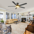 Load image into Gallery viewer, ESPEAR 52 inch Flush Mount 5 - Blade Smart Ceiling Fan with LED Light &amp; Remote - LEDMyPlace