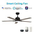 Load image into Gallery viewer, ESPEAR 56 inch 5 - Blade Smart Ceiling Fan with LED Light &amp; Remote - LEDMyPlace