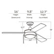 Load image into Gallery viewer, EVERETT 48 Inch 3 - Blade Ceiling Fan with LED Light &amp; Pull Chain - LEDMyPlace