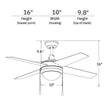 Load image into Gallery viewer, EVERETT 48 inch 4 - Blade Ceiling Fan with LED light &amp; Pull Chain - LEDMyPlace