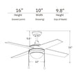 Load image into Gallery viewer, EVERETT 48 inch 4 - Blade Ceiling Fan with LED light &amp; Pull Chain - LEDMyPlace