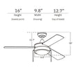 Load image into Gallery viewer, EVERETT 52 Inch 3 - Blade Ceiling Fan with LED Light &amp; Pull Chain - LEDMyPlace