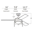 Load image into Gallery viewer, EVERETT 52 Inch 3 - Blade Ceiling Fan with LED Light &amp; Pull Chain - LEDMyPlace