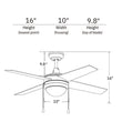 Load image into Gallery viewer, EVERETT 52 inch 4 - Blade Ceiling Fan with LED Light &amp; Pull Chain - LEDMyPlace