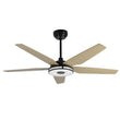 Load image into Gallery viewer, Explorer 52 in. (5 - Blade) Best Smart Ceiling Fan w/ Light &amp; Remote, Black/Marble Pattern Finish, Works w/ Alexa/Google Home/Siri - LEDMyPlace