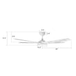 Load image into Gallery viewer, Explorer 52 In. 5 - Blade Outdoor Best Smart Ceiling Fan, White Marble Pattern with Dimmable Led Light, Remote Control, Alexa/google Home/Siri Compatible - LEDMyPlace