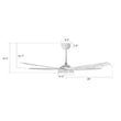 Load image into Gallery viewer, Explorer 52 In. 5 - Blade Outdoor Best Smart Ceiling Fan, White Marble Pattern with Dimmable Led Light, Remote Control, Alexa/google Home/Siri Compatible - LEDMyPlace