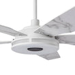 Load image into Gallery viewer, Explorer 52 In. 5 - Blade Outdoor Best Smart Ceiling Fan, White Marble Pattern with Dimmable Led Light, Remote Control, Alexa/google Home/Siri Compatible - LEDMyPlace
