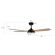 Load image into Gallery viewer, Explorer 52 In. Best Smart Ceiling Fan with Remote Control &amp; Led Light, 5 - Blade, Black/fine Wood Grain Pattern, Alexa/Google Home/Siri Compatible - LEDMyPlace