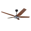 Load image into Gallery viewer, Explorer 52 In. Best Smart Ceiling Fan with Remote Control &amp; Led Light, 5 - Blade, Black/fine Wood Grain Pattern, Alexa/Google Home/Siri Compatible - LEDMyPlace