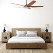 Load image into Gallery viewer, Explorer 52 In. Best Smart Ceiling Fan with Remote Control &amp; Led Light, 5 - Blade, Black/fine Wood Grain Pattern, Alexa/Google Home/Siri Compatible - LEDMyPlace