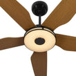 Load image into Gallery viewer, Explorer 52 In. Best Smart Ceiling Fan with Remote Control &amp; Led Light, 5 - Blade, Black/fine Wood Grain Pattern, Alexa/Google Home/Siri Compatible - LEDMyPlace