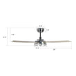 Load image into Gallery viewer, Explorer 52 In. Indoor/outdoor Best Smart Ceiling Fan with Dimmable Led Light, Remote Control, Works W/ Alexa/Google Home/Siri, Silver/light Wooden Pattern ( 5 - Blade) - LEDMyPlace
