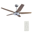 Load image into Gallery viewer, Explorer 52 In. Indoor/outdoor Best Smart Ceiling Fan with Dimmable Led Light, Remote Control, Works W/ Alexa/Google Home/Siri, Silver/light Wooden Pattern ( 5 - Blade) - LEDMyPlace