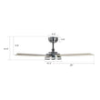 Load image into Gallery viewer, Explorer 52 In. Indoor/outdoor Best Smart Ceiling Fan with Dimmable Led Light, Remote Control, Works W/ Alexa/Google Home/Siri, Silver/light Wooden Pattern ( 5 - Blade) - LEDMyPlace
