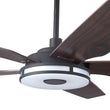 Load image into Gallery viewer, Explorer 52 In. Indoor/outdoor Wi - Fi Best Smart Ceiling Fan with Light &amp; Remote, Works with Alexa/Google Home, Black/dark Wooden Pattern (5 - Blade) - LEDMyPlace