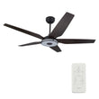 Load image into Gallery viewer, Explorer 52 In. Indoor/outdoor Wi - Fi Best Smart Ceiling Fan with Light &amp; Remote, Works with Alexa/Google Home, Black/dark Wooden Pattern (5 - Blade) - LEDMyPlace
