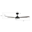 Load image into Gallery viewer, Explorer 52 In. Indoor/outdoor Wi - Fi Best Smart Ceiling Fan with Light &amp; Remote, Works with Alexa/Google Home, Black/dark Wooden Pattern (5 - Blade) - LEDMyPlace