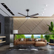 Load image into Gallery viewer, Explorer 52 In. Indoor/outdoor Wi - Fi Best Smart Ceiling Fan with Light &amp; Remote, Works with Alexa/Google Home, Black/dark Wooden Pattern (5 - Blade) - LEDMyPlace